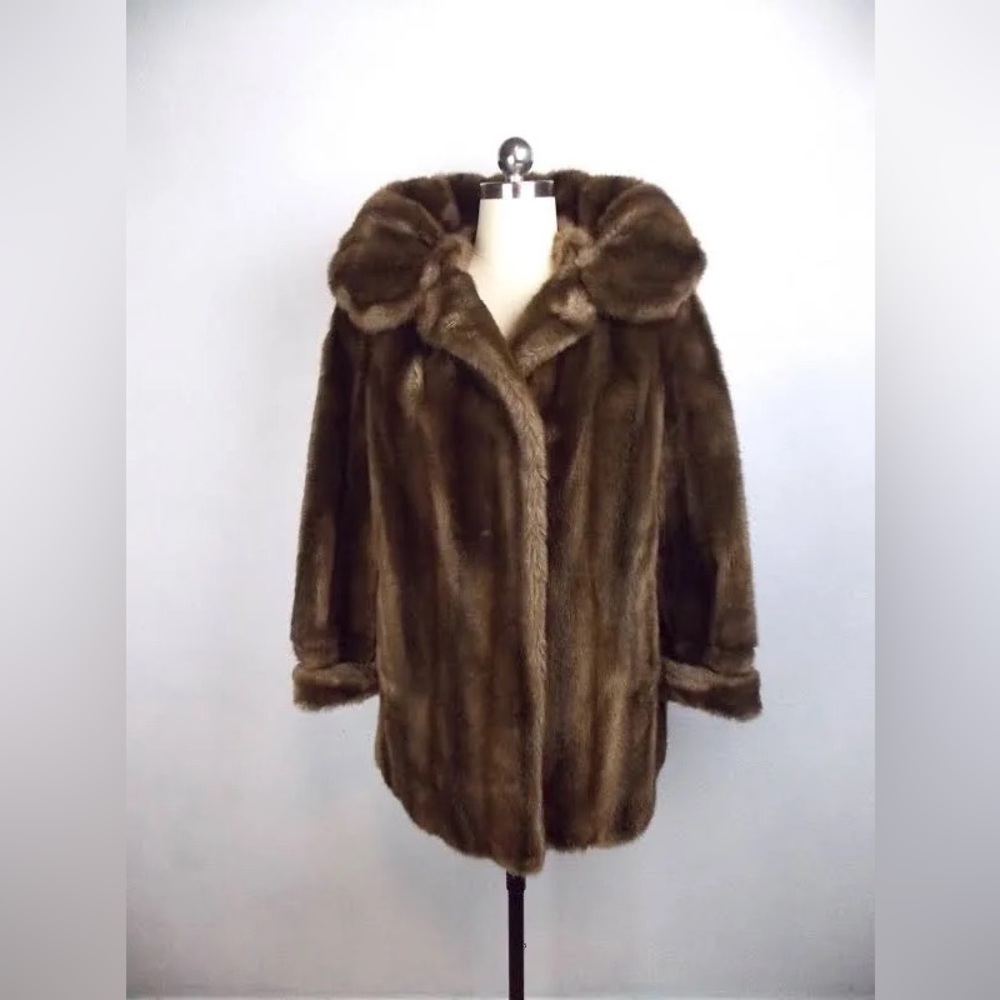 Braemoor tissavel france faux fur coat